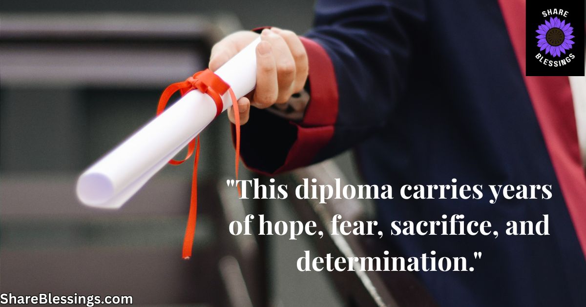 Graduate holding a diploma tied with a red ribbon