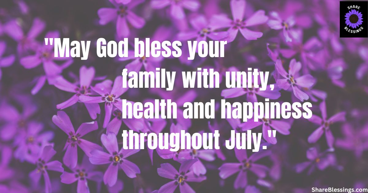 New Month Prayer Messages for July