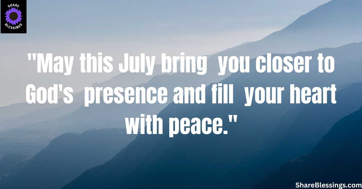 New Month Prayer Messages for July