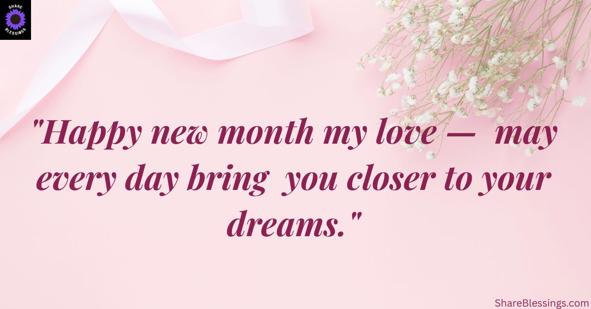 New Month Wishes for My Love