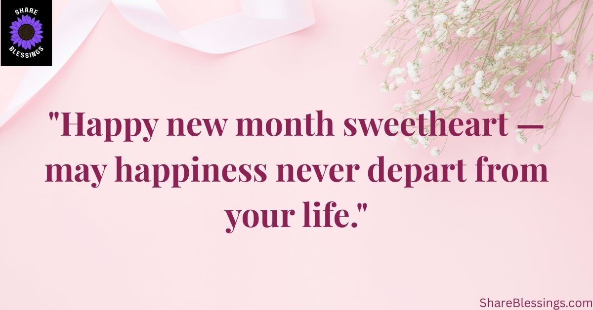 New Month Wishes for My Love