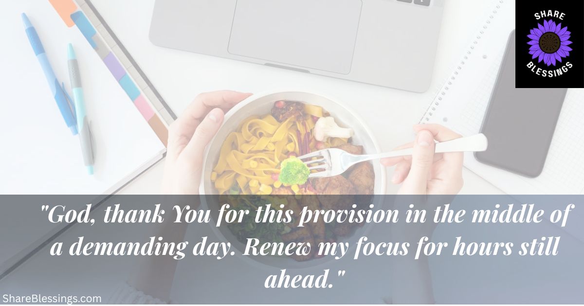 Lunch Prayers with Bible Verses for Every Midday Moment
