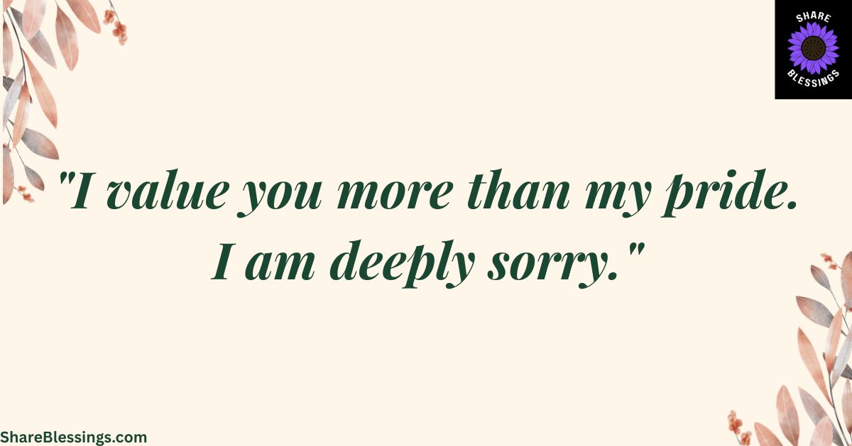 Sorry Messages for Loved Ones