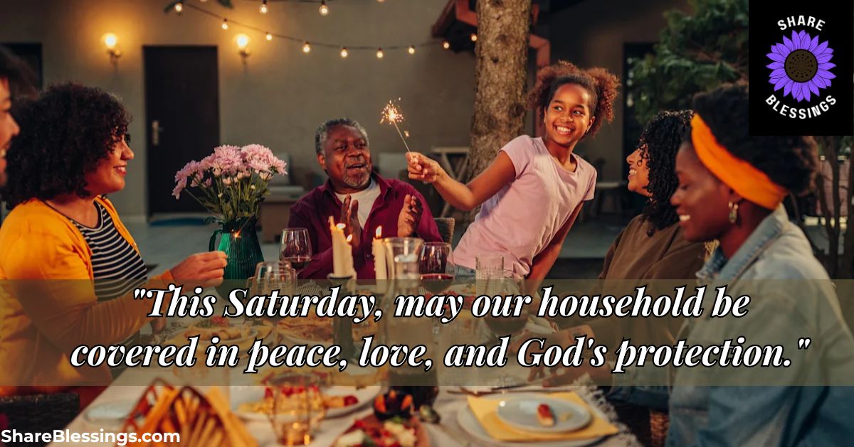 African American Saturday Blessings for Family — multigenerational family gathering at outdoor dinner