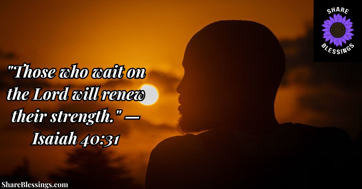 Sunrise silhouette illustrating Isaiah 40:31 Thursday blessing verse