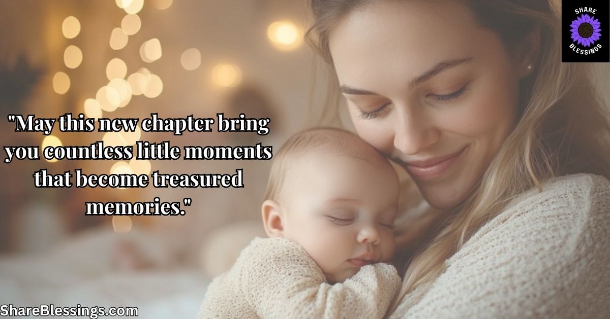 Mother's Day Blessings for a New Mom — mother tenderly holding sleeping baby