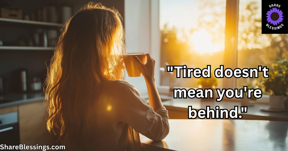The Afternoon Slump Is Real and It's Allowed — woman drinking coffee by sunlit window