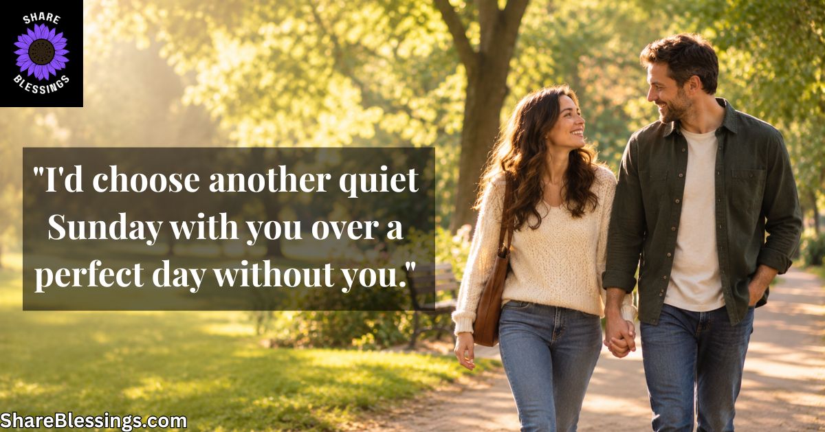 Couple holding hands and walking together in a sunny park on a quiet Sunday