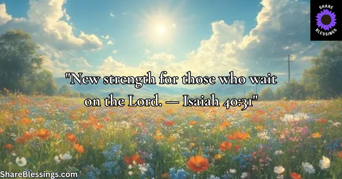 Thursday Afternoon Prayers for Strength and Endurance — colorful wildflower meadow under bright sky