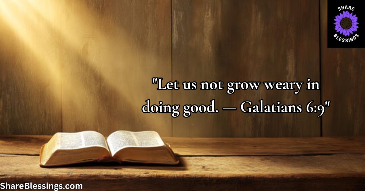Tuesday Afternoon Prayers for Strength and Focus — open Bible on wooden table with light beam