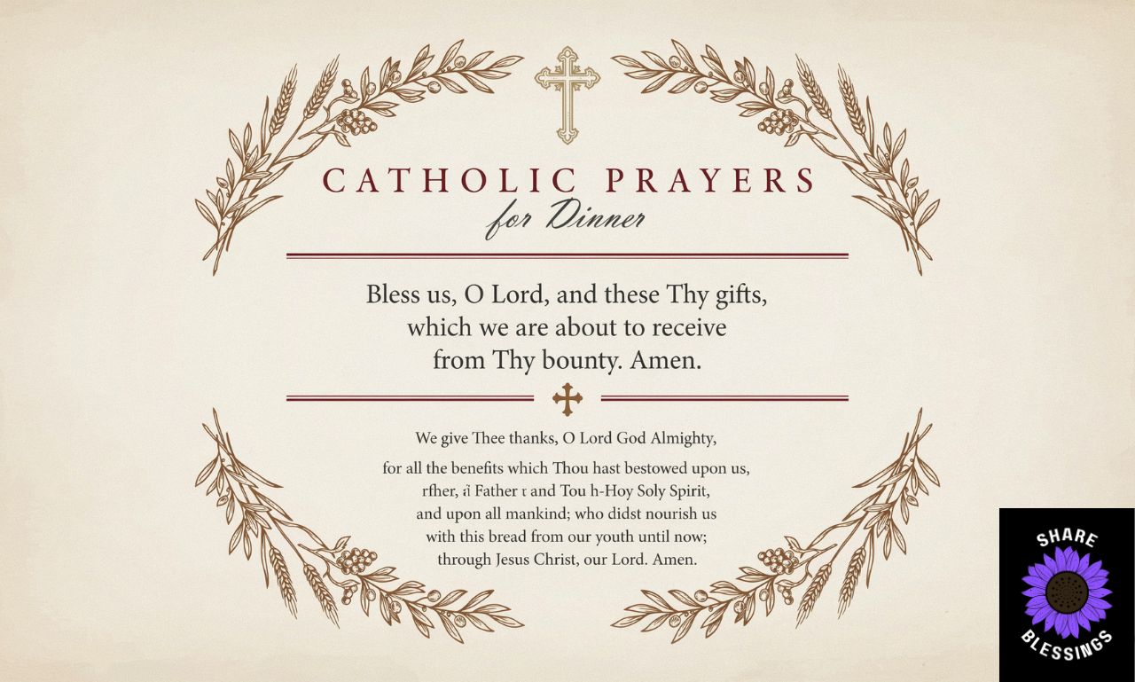 Catholic Prayers for Dinner