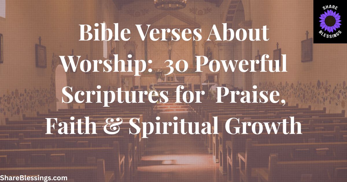 Bible Verses About Worship: 30 Powerful Scriptures for Praise, Faith, and Spiritual Growth