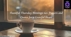 Thankful Thursday Blessings — coffee cup by sunlit window